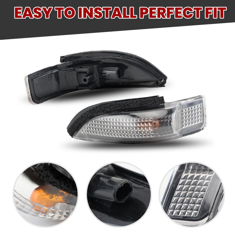 MZORANGE Car Rearview Mirror Turn Signal Indicator Light For Toyota Corolla/RAV4/Camry/Prius C/Avalon 2012 2013 2014 2015 2016 (Left Driver Side) - Image 2